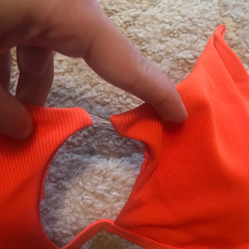 Neon orange high waisted bikini - Picture 4 of 4